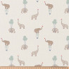 Printed Cotton LUMPO Ecru / Green